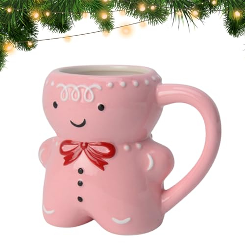 E-ALLDIR Tazas de Navidad Tazas de Porcelana,Tazas de Navidad,Tazas de Porcelana Decorativas con Tema Navideño,Tazas de Café de Cerámica de Papá Noel,Tazas Bonitas con Árbol de Navidad