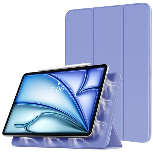 TiMOVO Funda para iPad Air 11 Pulgadas (M3/M2-2025/2024), iPad Air 5ª/4ª Generación (2022/2020) 10.9 Pulgadas, Cubierta Magnética Fuerte con Soporte del Tríptico, Auto Estela/Sueño, Lavanda