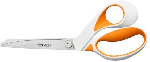 Fiskars Ciseaux de Tailleur, Longueur : 23 cm, Lame en acier inoxydable/poignées en plastique, Orange, RazorEdge, 1070079