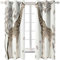 Pechiwuo Giraffe Gardinen Wohnzimmer Vorhänge 3D Drucken Verdunkelungsvorhänge 2er Set, Afrika Vorhang Blickdicht Ösen Wärmeisolierend Gardine Schlafzimmer Deko 2 x 60 x 150 cm（B X H） A2178