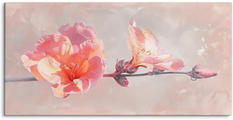 Wandbild 120x60cm Blume Blüte Rosa Pastelltöne Pastellfarben