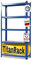 KARAT Schwerlastregale für Garage, Keller, Werkstatt - Steckregal - Weitspannregal - Lagerregal - Kellerregal - Eckregal - Reifenregal - Gitterregal (Blau, 200 x 100 x 50 cm)