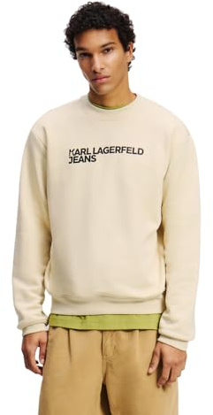 Karl Lagerfeld Jeans, Herren, Essential Logo Sweat, Normale Passform, Braun, XL