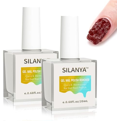 Gel-Nagellackentferner, Professioneller Entferner für UV-Gel-Nagellack, Schnelle und Mühelose Entfernung in 3-5 Minuten, Kein Alufolie Erforderlich, 20ml x 2er Pack