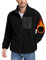 MoFiz Uomo Giacca in Pile con Zip Intera Caldo Collo Alto Senza Cappuccio Cappotto Leggero Autunno Inverno con Tre Tasche Nero EU L