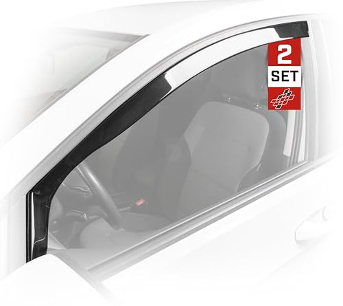 Walser Premium Auto Windabweiser für Ford Fiesta VI/Fiesta VI Van 06/2008-04/2017 5-Türer, Passform Regenabweiser Set für Fahrer- und Beifahrerseite, Auto Windabweiser 2 STK.