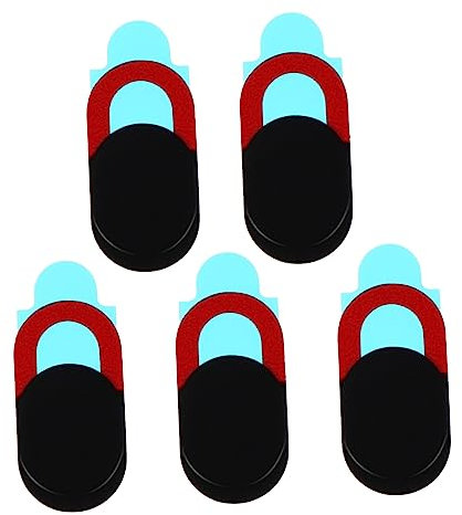 Artibetter 5st Linsenmaske Webcam-sichtschutzabdeckung Handy-Computer-Webcam-Abdeckung Kameraabdeckungsfolie Webcam-Schutz Computerkamera Web-Kamera Rot Umweltschutzmaterial Kunststoff