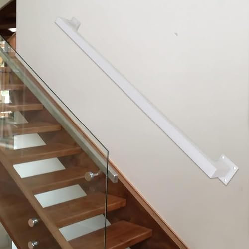Treppengeländer aus Schmiedeeisen, mit Halterungen, 2,4 m, für Innen- und Außenbereich, Treppengeländer für Zuhause, Korridor, Farbe: 3,5 m, 6 m Länge
