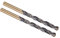 PATIKIL 7mm Drill Bit, Jobber Straight Shank M2 High-Speed Steel 118° Nitriding Black and Gold Finish for Stainless Steel Hard Metal - 2 Pack