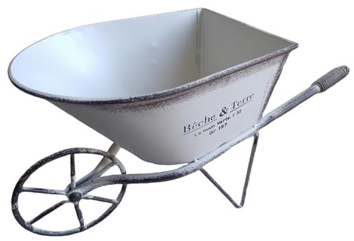 Vintage Kleiner Blumenwagen Einrad Pflanzgefäß Metall Dekorative Schubkarre Pflanzgefäß Für Innen Und Außen Garten Dekoration