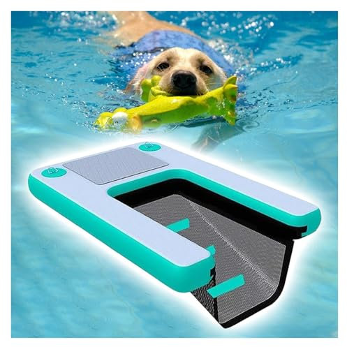 scaletta per Cani da Barca Piattaforma Galleggiante Gonfiabile per Cani per Piscina/Porti Turistici, Rampa d'Acqua Rossa, Blu, Verde, Gialla E Nera per Cani di Grossa Taglia sotto I 90 kg(Green)