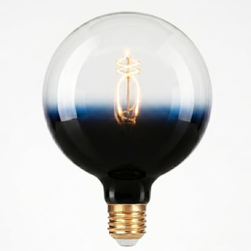 KOOYWAN 6W E27 XXL LED Lampe Rauchglas Dimmbar 2700K Warmweiß | Dunkler Rauchglas-Farbverlauf am Sockel. Schafft Retro-Atmosphäre für Schlafzimmer, Café und Restaurant.