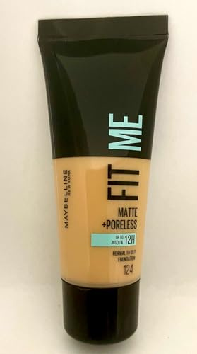 Maybelline Soft Sand Fit Me Matte and Poreless Foundation Number 124, 30 ml