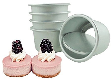 Astra Gourmet Perfect Performance Mini-Käsekuchenform aus Aluminium, rund, Cupcake-Form, Muffinform, perfekt für indische Desserts, 10 Stück