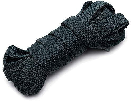 ANUFER Piatto 9mm Largo Colorato Lungo Lacci delle Scarpe per Scarpe Sportive Stivali P11 Verde Intenso 130cm
