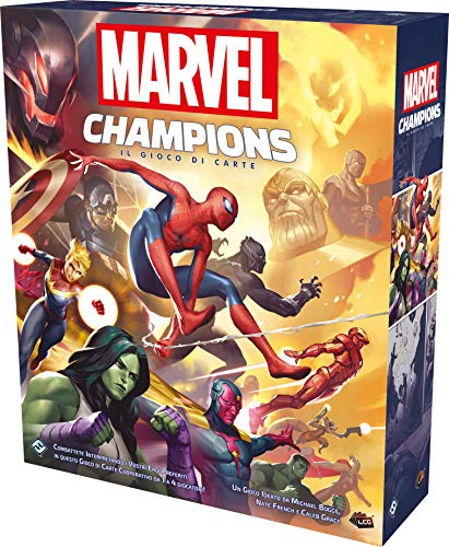 Asmodee, Marvel Champions Das Kartenspiel, Tischspiel, 1-4 Spieler, ab 12 Jahren, Ausgabe in Italienisch