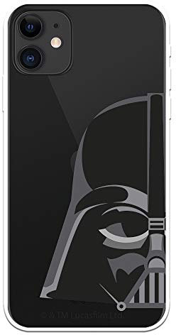 Schutzhülle für iPhone 12 Mini, offizielle Star Wars Darth Vader-Silhouette, transparent, um Ihr Handy zu schützen. Flexible Silikonhülle für Apple mit offizieller Star Wars-Lizenz.