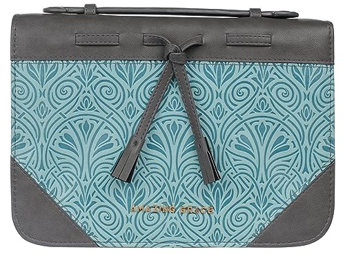 Bibelhülle Grau & Türkis Amazing Grace