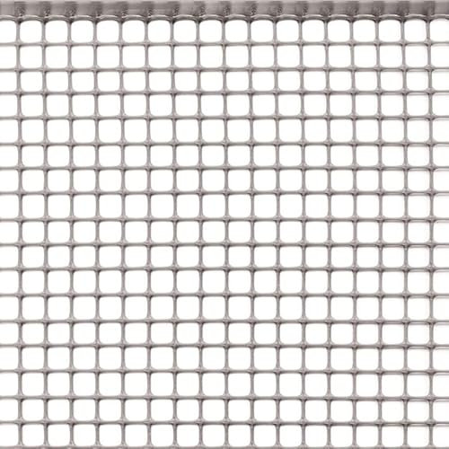 Rete Protezione in Plastica a maglie piccole per balconi, ringhiere, cancelli, disponibili in 5 colori e varie lunghezze h m 1x10 GRIGIO ARGENTO