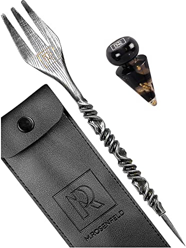 M. ROSENFELD Accesorios de shisha 2 en 1: Tenedor de tabaco y tapón Phunnel para shisha (tenedor para tabaco y tapón Phunnel) Negro
