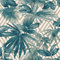Grandeco Life Forage Papier peint bleu sarcelle 156001 – Feuille de palmier géométrique métallique