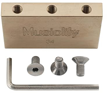Musiclily Ultra 34mm Solide Messing Tremolo Block für Floyd Rose Locking Tremolo Steg E-Gitarre