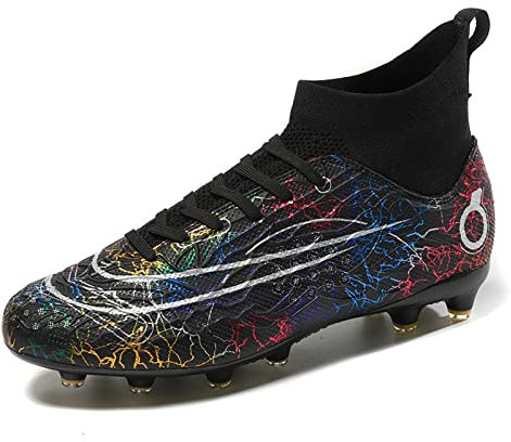 BLBK Botas de fútbol profesionales para hombres y niños, aptas para exteriores, césped artificial, competición, calzado de entrenamiento para niños, 42 EU