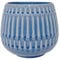 Nordring Retro Übertopf Vintage Pflanztopf für Zimmerplanzen Blumentopf Riff L (16,5 cm ø), blau, Keramik