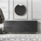 Go Bathrooms Pinta 610 x 1600mm Horizontal Radiator Anthracite Flat Panel Double Column Wall Mounted Designer Anthracite Grey Radiator Central Heating Includes Brackets