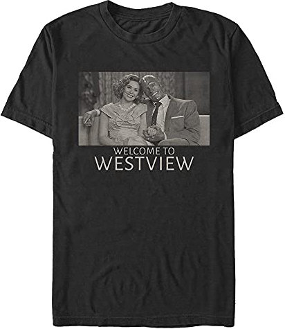 Marvel Unisex Wandavision Ring Created Organic Short Sleeve T-shirt, Schwarz, XL