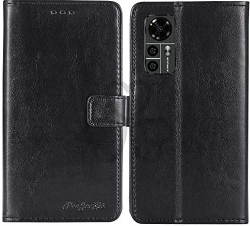 TienJueShi Black Book Stand Retro Business Flip Leather Protector Phone Case For xGODY X17 5.45 inch Cover Etui Wallet