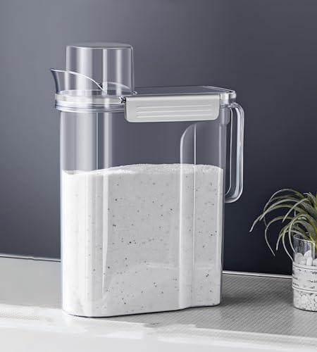 ZNZNANG dispenser per detersivo per bucato, bottiglia per ammorbidente da 3 l, contenitori per sapone liquido, contenitore per perline per ammorbidente