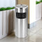 Supfine Papelera con cenicero para interior y exterior Papelera Cenicero sobre pie con cubo interior 12 L, Papelera de acero inoxidable 30 L para hotel, entrada, oficina, jardín exterior