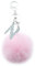 Xsclpomddy Pom Pom rosa. Schlüsselbund künstliche weiche Kaninchenhaar Taschenanhänger Ball Schlüsselanhänger mit Buchstabe A-Z für Handtasche Dekoration,pink N
