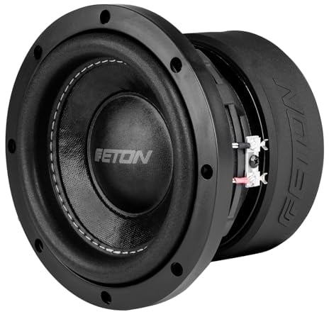 Eton MW 6.5 - Potente subwoofer de 16,5 cm (6,5 pulgadas), graves de carrera larga para coche, altavoz de graves con imán de ferrita, 2 bobinas de voz dobles de 2 ohmios, 2 x 250 W, 1 unidad.