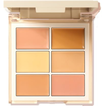 KARLOR 6-in-1 Concealer Palette, Concealer Foundation Cream Conncealer Make Up cremig Concealer Augenringe entfernen Anti Age Contour Palette aufbaubare Deckkraft für neutrale Hauttöne(02#)
