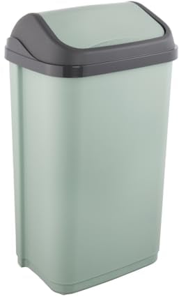 keeeper Cubo de basura con Tapa Basculante, 50 l Verde nórdico, gama Swantje