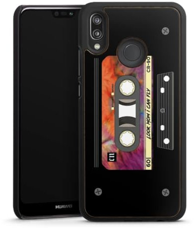 Holz Case kompatibel mit Huawei P20 Lite Walnuss Handyhülle Echtholz Hülle Kassette cn Designs Batik