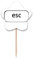 Keyboard-Symbol Esc Art Deco Fashion Zahnstocher Flaggen Stern Label Cupcake Picks