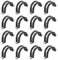 sourcing map 16Pcs 30mm/1.18Inch Cable Clamps, 304 Stainless Steel Rubber Cushioned U-Tube Strap Clamp Metal Tube Holder for Pipe, Wiring Fixing