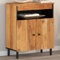 Gecheer Beistellschrank Holz, Sideboard, Aufbewahrungsschrank, Kommode, Anrichte, Mehrzweckschrank, Schrank, 60x33x75 cm Massivholz Akazie