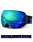 JetBlaze Men's Women's OTG Ski Goggles with Interchangeable Lenses and Straps for Glasses Wearers - Anti-Fog Snowboard Goggles - Spherical Green Lens