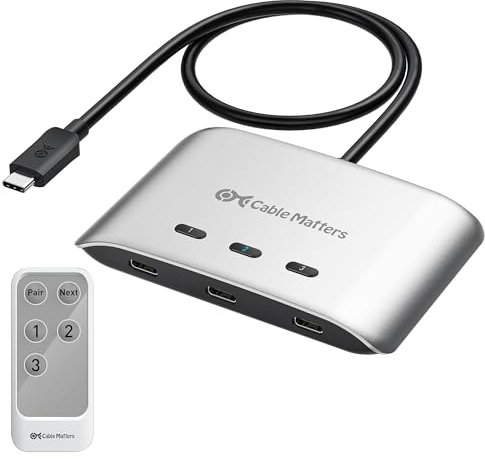 Cable Matters 20 Gbps USB-C® Switch, 3-in-1-out