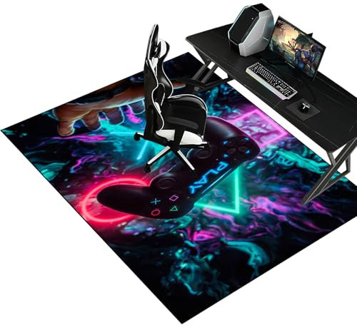 Fzamudng Bodenschutzmatte für Hartböden Bürostuhl Unterlage Schreibtischstuhl Unterlage Schutzmatte für Laminat 100 x 140 cm Gaming Teppich Schutzmatte für Teppichböden Gaming Bürostuhl Stuhlmatten