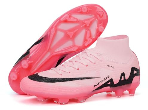 Orgonite Fußballschuhe Herren High Top Spike Professionelle Fussballschuhe Jugendliche Athletics Trainingsschuhe Atmungsaktive Sportschuhe Fußball Hallenschuhe