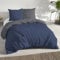 MALIKA® Bettwäsche 135x200 4 teilig, Mikrofaser Bettwäsche Set, Bettbezug 135 x 200 & Kissenbezügen 80x80, ÖkoTex Zertifiziert & für Allergiker geeignet blau