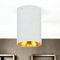 Deckenspot Metall Aufputz Ø 9,5 cm schmal H: 12,5 cm klein in Weiß Kupfer-Gold GU10 Modern Deckenlampe Spot Leuchte Decke