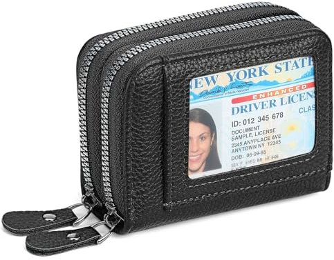 SENDEFN Kreditkartenetui Damen, Geldbörse Damen Klein Kartenhalter Etui Bargeld Münzfach Portemonnaie Damen RFID-Blockierung Kartenetui Mit Reißverschluss