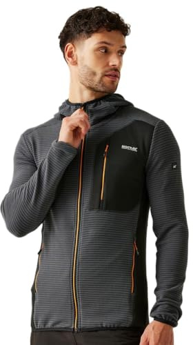 Regatta - Lakewright Fleecejacke Durchgehender Reißverschluss für Herren (XXL) (Asche/Schwarz)