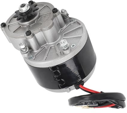 BuyWeek Getriebemotor, MY1016Z 24V 350W Reduktionsmotor 3000RPM Bürstenmotor Aluminium Kupfer Gleichstrommotor Reduktion Elektromotor für Motorrad Elektrofahrrad